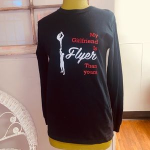 Cheerleader girlfriend graphic tee